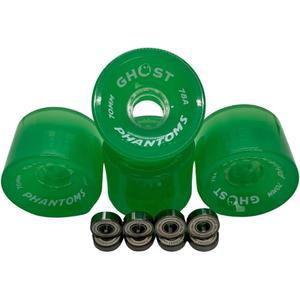 고스트 보드: 휠, 젤리 팬텀, 70MM 78A, 반투명 롱보드 순항 및 조각에 적합한 ABEC-7 베어링 포함