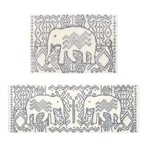 잉카코끼리 현관러그 베란다 주방바닥 극세사 발매트 씽크대매트