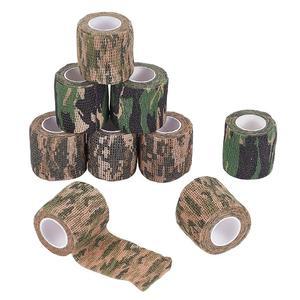 Arricraft 9 롤 카모 랩 테이프, 3가지 색상 부직포 보이지 않는 위장 탄성 테이프 의류 액세서리, 선물 장식, 야외 활동용 접착식 테이프(44.5야드)