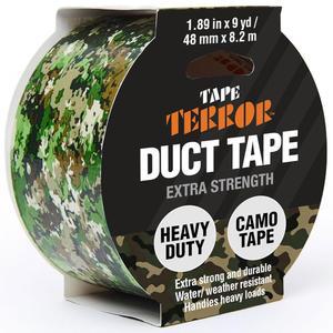튼튼한 카모 포장 테이프(1롤) - 은폐, 장식, 공예, 임시 수리 등을 위한 강력한 위장 테이프 학교 및 사무용품(롤당 48mm x 50m)