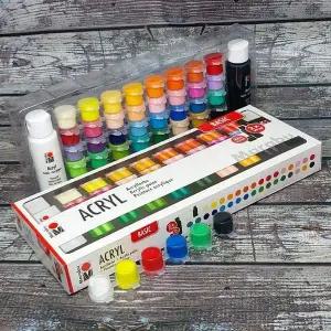 아크릴컬러 페인트 세트 34색 3.5ml 소용량 59ml 대용량 혼합형 물감
