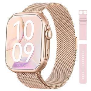 여성 남성 피트니스를 위한 스마트 워치: SpO2 수면 심박수 모니터가 있는 & Android 블루투스 통화용 워치, IP68, 120+스포츠가 피트니스 트래커, Reloj Inteligente 30일 이상 배터리 수명, 2밴드