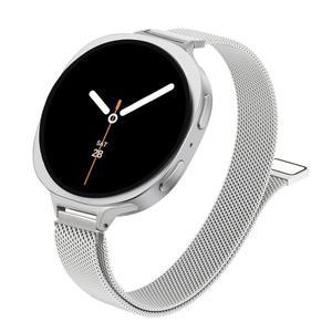 삼성 갤럭시 워치 8 밴드용 슬림 밀라노 메탈 밴드 40mm 44mm /8 클래식 46mm 여성 남성용 스테인리스 스틸 메시 루프 마그네틱 스트랩 코레아