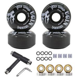 LONTOHCE 스케이트보드 휠 52mm 95A, 공구 세트, 베어링, 세척기, 프리스타일 팁 스트리트