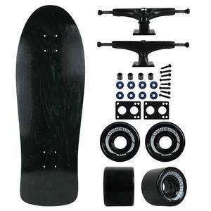 무스 올드 스쿨 스케이트보드 30인치 스테인 블랙, 7인치 블랙 트럭 및 59mm