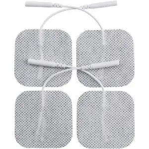 KS 프리미엄 TENS/EMS 유닛 40 PCS 전극 패드 2 x2 인치 재사용 가능한 셀프 스틱 젤 카본