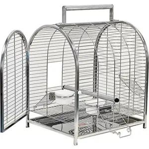 스텐 앵무새 케이지 원형 하우스 놀이터 사육장 앵무새장