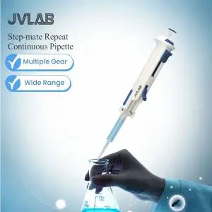 JVLAB 연속 디펜서 실험실 피펫 팁 포함 수동 디펜서 조절 가능 5ml