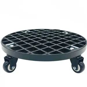 이동식 대형화분받침대 원형 화분 철제 트레이 카트