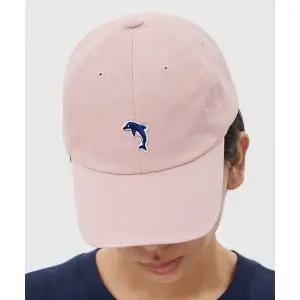 매장정품 DOLPHIN WAVE APPAREL 돌핀 미니자수볼캡 라이트핑크