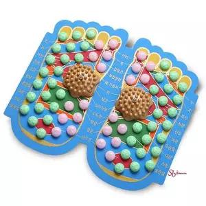 헬스원 골드 발지압매트 둥근형 발지압판ijk973