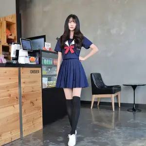 [에이치플러스몰]TBZ 교복몰 청순 네이비 일본여고생 세라복 세트 (반팔)