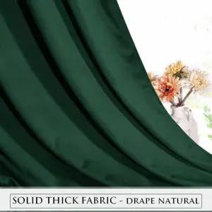 암막커튼 블라인드 그린 벨벳 커튼 84인치 길이 1패널 암막 봉 포켓 단열 윈도우 휴일 용