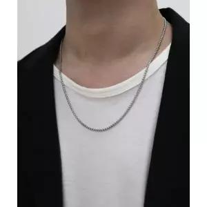 매장정품 BASSCLEF 사각 체인 목걸이 써지컬 스틸 CLEF Box Chain NEC