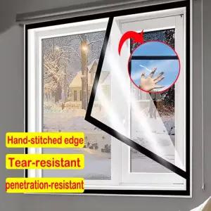 암막커튼 블라인드 투명 겨울 창 절연 방풍 단열 필름 씰링 스트립 방한 열 커튼