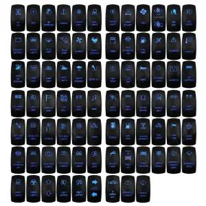 스위치릴레이 12V 20A 블루 LED 차량용 보트 레이저 로커 스위치 ON OFF 방수