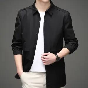 하프 캐주얼 재킷 칼라 남자코트 봄가을 얇은 트렌치 원템3