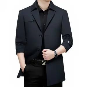 하프 비지니스 기장 헨리넥 코트 봄가을 남자코트 트렌치 정장 슬림핏 원템3