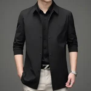 하프 가을 캐주얼 남자코트 싱글 슬림 트렌치 루즈핏 원템3