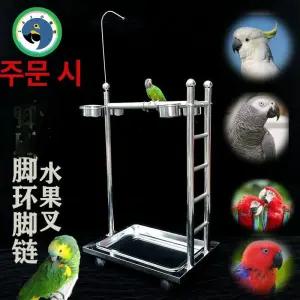앵무새 대형 횟대 놀이터  폴대 배변판 이동식