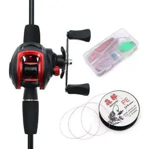 낚시 베이트릴 풀세트 루어 초보 오색줄 WFLOQMP