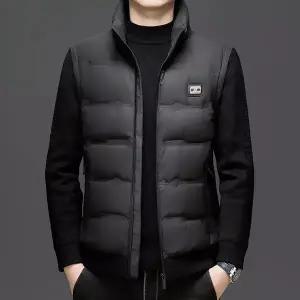 남사친 니트 캐주얼 다운 점퍼 차이나 잠바 탈부착 나사 admr1