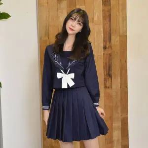 TBZ 교복몰 퓨어 리프 네이비 일본여고생 세라복 긴팔