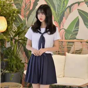 TBZ 교복몰 러블리리본 네이비 일본여고생 세라복 반팔