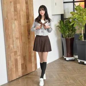 TBZ 교복몰 클래식 그레이 체크 일본여고생 세라복 긴팔