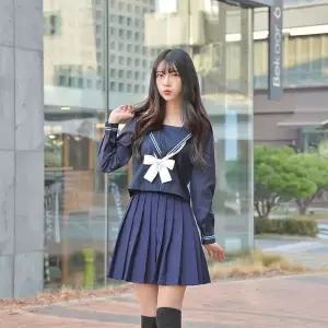 TBZ 교복몰 얼음공주 네이비 일본여고생 세라복 (긴팔)