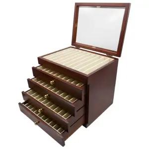 정리함 보관함 만년필 대용량 캐비닛 고급 원목 케이스