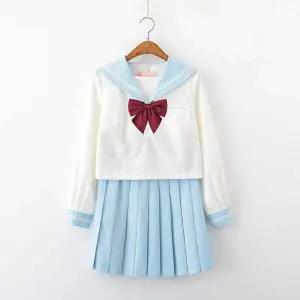 TBZ 교복몰 라이트 블루 세라복 세트 (긴팔) 교복 유니폼