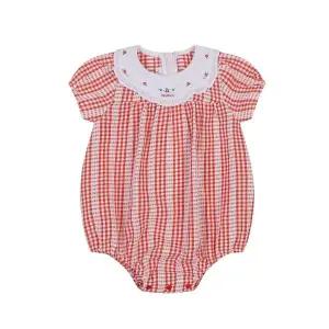 [롯데백화점]아가방 샤샤체크반팔바디수트(RED)01T327958