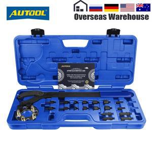 AUTOOL 캠축 풀리 홀더 도구 세트, VW 아우디 스코다 OEM T10172A T10554 지지 플레이트