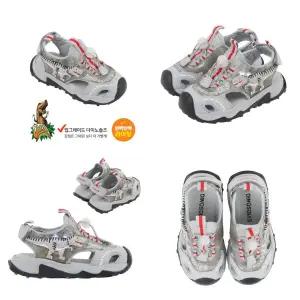 [다이노솔즈](신세계 사우스시티)토박스 26S/S 신상 키즈 샌들 LED 아쿠아슈즈 공룡 스컬 본 샌들 (그레...