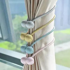 마그네틱 커튼끈 볼 타이백 장식 집게 걸이 자석