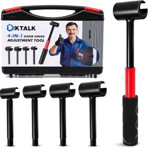 주거용 및 상업용 DikTalk 4-in-1 도어 힌지 조정 도구 나사산 디자인 고무 손잡이가 있는 헤비 듀티 갭