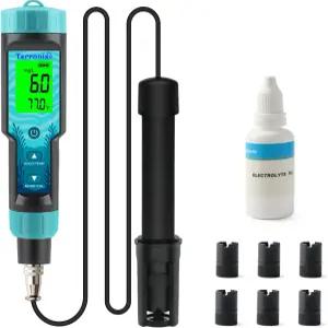 ATC가 장착된 디지털 용존 산소 측정기 DO 테스터 9.84피트 프로브 케이블 수족관 연못 수경 재배 어항