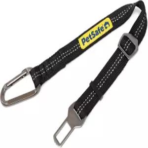 펫세이프 안전벨트 테더 차량용 조절 가능한 반려견 모든 하네스 카라비너 클립 검은색 1 함께 작동합니다