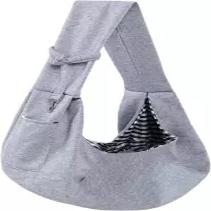 반려견 캐리어 슬링 - 보관 포켓이 있는 리버서블 강아지 지갑 소형견과 고양이를 위한 핸즈프리 여행용