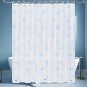 Ga-Geetopia 화이트 스노우 얇은 플라스틱 샤워 커튼 또는 라이너 72 x 발수 경량 무취 욕실 쇼룸 녹슬지