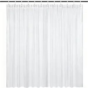 바멜리아 클리어 샤워 커튼 라이너 PEVA 플라스틱 목욕 후크가 달린 가벼운 방수 욕실
