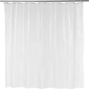 녹슬지 않는 금속 그로밋과 플라스틱 후크가 있는 아마존 베이직 방수 8게이지 PEVA 샤워 커튼 라이너 72 L