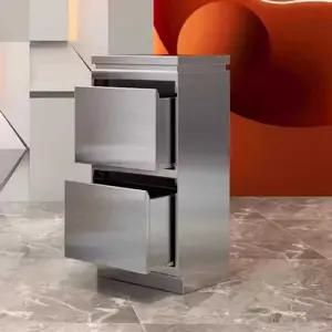 미용실 서랍장 스테인레스 보관함 2단 도구함 도구 헤어샵