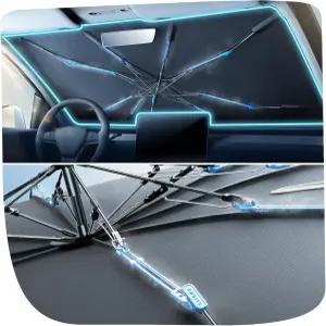 업그레이드된 Nmoiss 윈드실드 선바이저 스 리브 고속 냉각 99 자외선 차단으로 태양과 열 손상으로부터