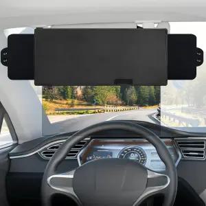 차량용 Veharvim Sun Visor Extender 편광 UV400 PC 렌즈 2면 선쉐이드 Blocker 부착물 안전 운전을 위한