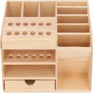 부아초이스 가죽 도구 홀더 12홀 나무 공예 8개의 슬롯 펀치 정리함 전문 대형 제작 랙 스탠드 브러시