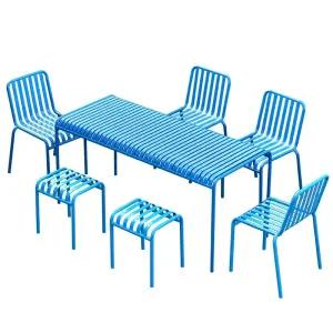 야외용테이블세트 철제 방수 자외선차단 미니멀 정원 카페 테라스 펜션 공원