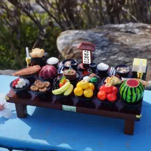 납골당 꾸미기 프리미엄 명품 과일 위패 2인 부모님 제사상 미니어처