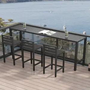 바테라스 테이블 야외 발코니 바다 까페 호텔 업소용 높은 루프탑 바테이블 등받이